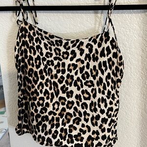 H & M cheetah top